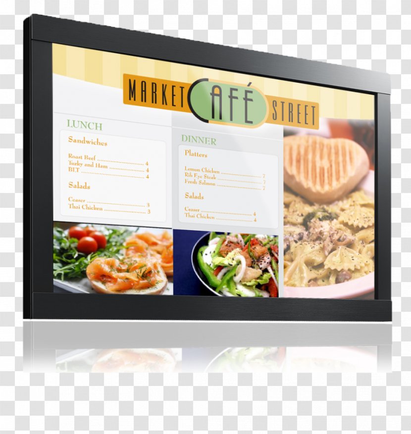 Digital Signs Take-out Menu Restaurant Signage - Chef - Fast-food Transparent PNG
