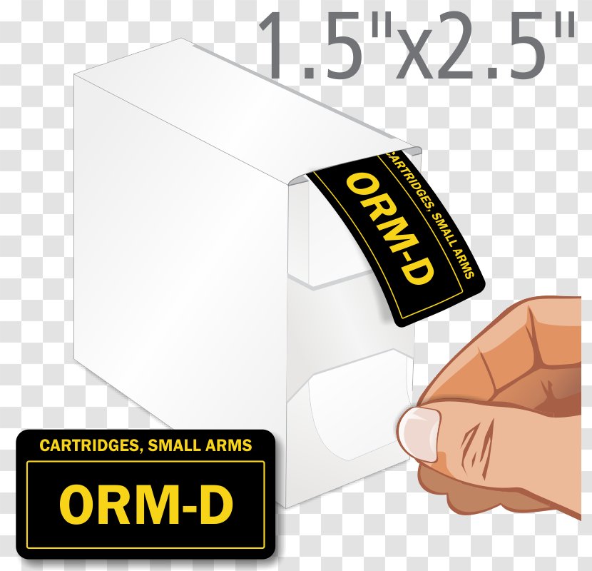 ORM-D Paper Label Dispenser Sticker - Fedex Ground - Stack Labels Transparent PNG