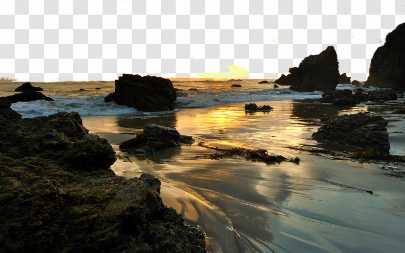 Malibu Sea Landscape Painting Wallpaper - Coastal And Oceanic Landforms - Los Angeles Beach Eleven Transparent PNG