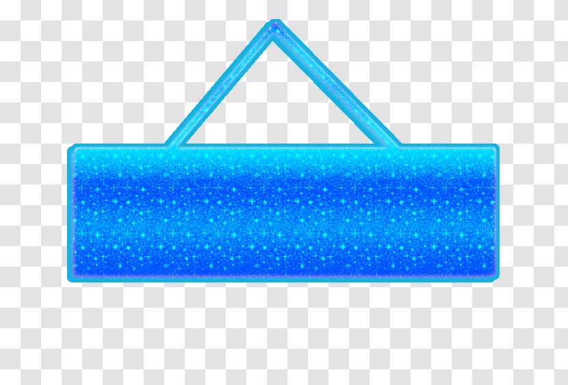 Rectangle - Electric Blue - Colgante Transparent PNG