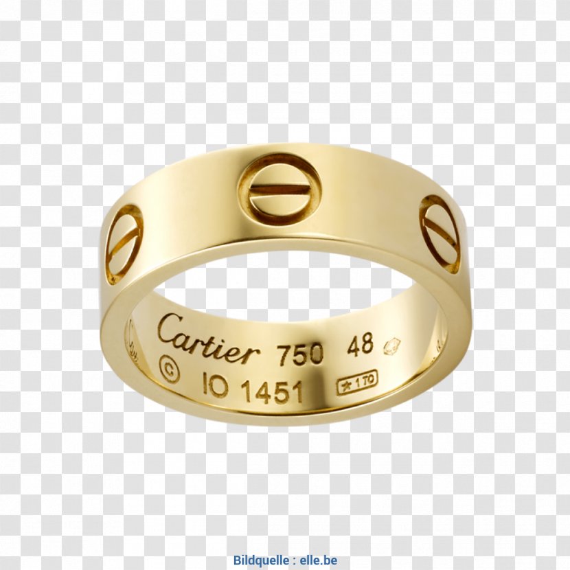 Cartier Wedding Ring Engagement Jewellery - Colored Gold Transparent PNG