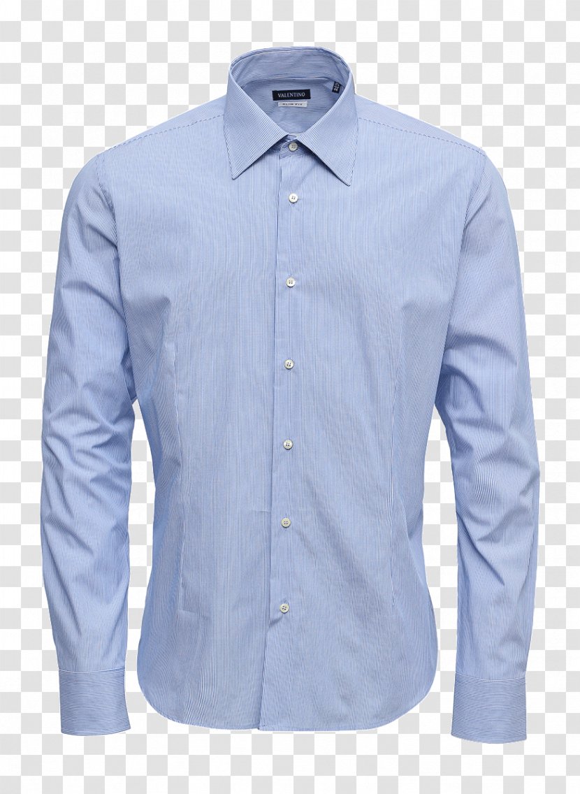 Long-sleeved T-shirt Dress Shirt - Blue Transparent PNG