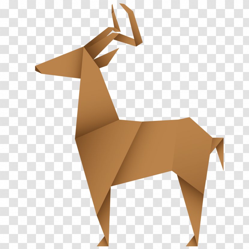 Reindeer Murcia Paper Painting - Origami Deer Transparent PNG