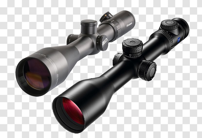 Telescopic Sight Carl Zeiss Sports Optics GmbH Hunting Reticle - Gun - Two Binoculars Transparent PNG