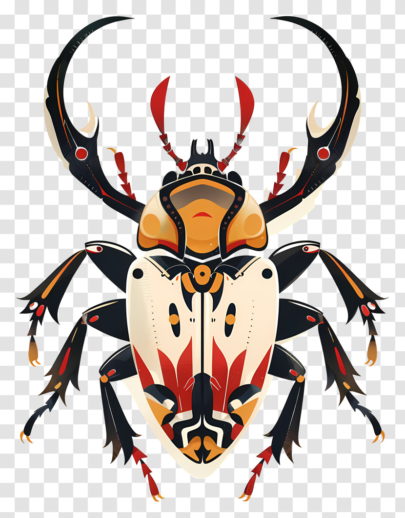 Tibetan Beetle - Colorful Stag Beetle Illustration Transparent PNG