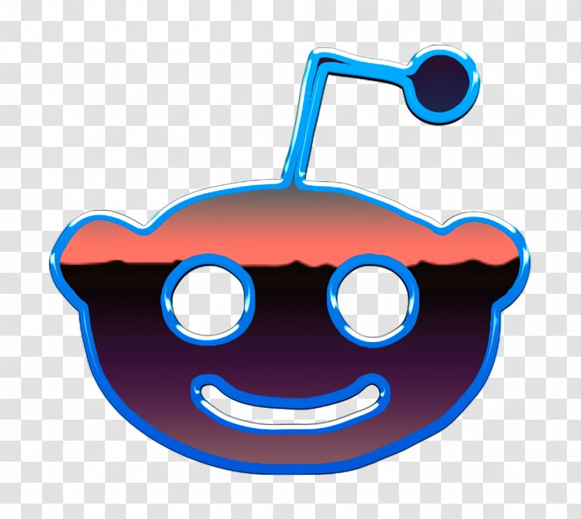 Media Icon Network Reddit - Mouth - Electric Blue Glasses Transparent PNG