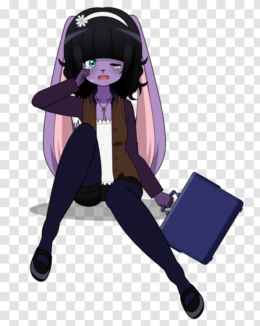Black Hair Cartoon Character - Flower - Oh My God Transparent PNG