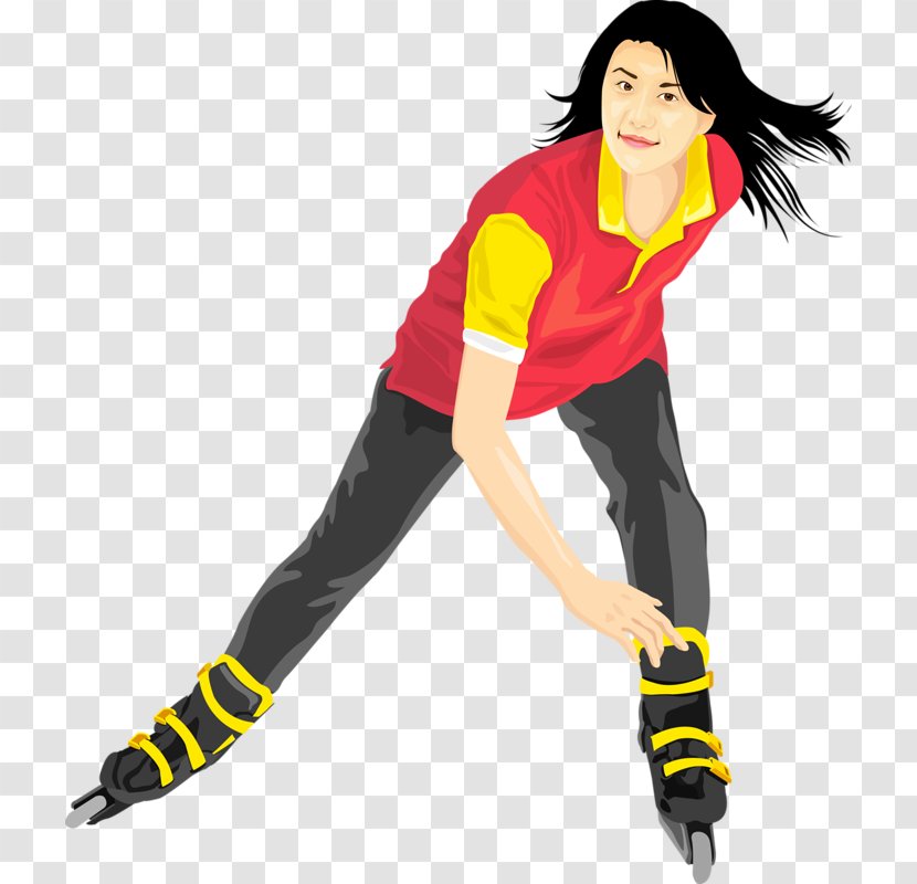 Ice Skating Roller Illustration - Silhouette - Figure Material Transparent PNG