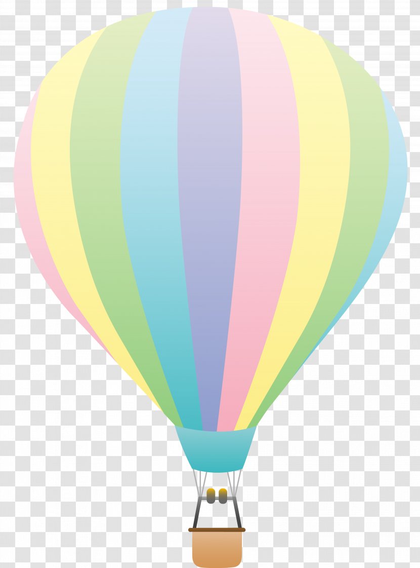 Hot Air Balloon Pastel Clip Art - Color Transparent PNG