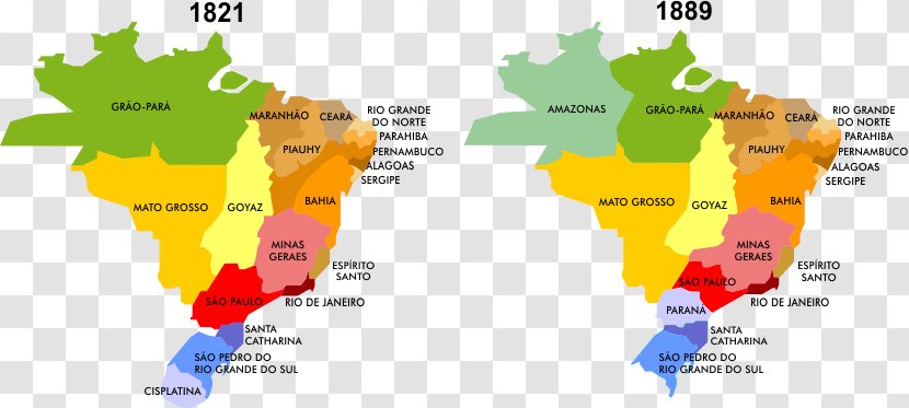 Provinces Of Brazil Empire Map Roman - Province Transparent PNG