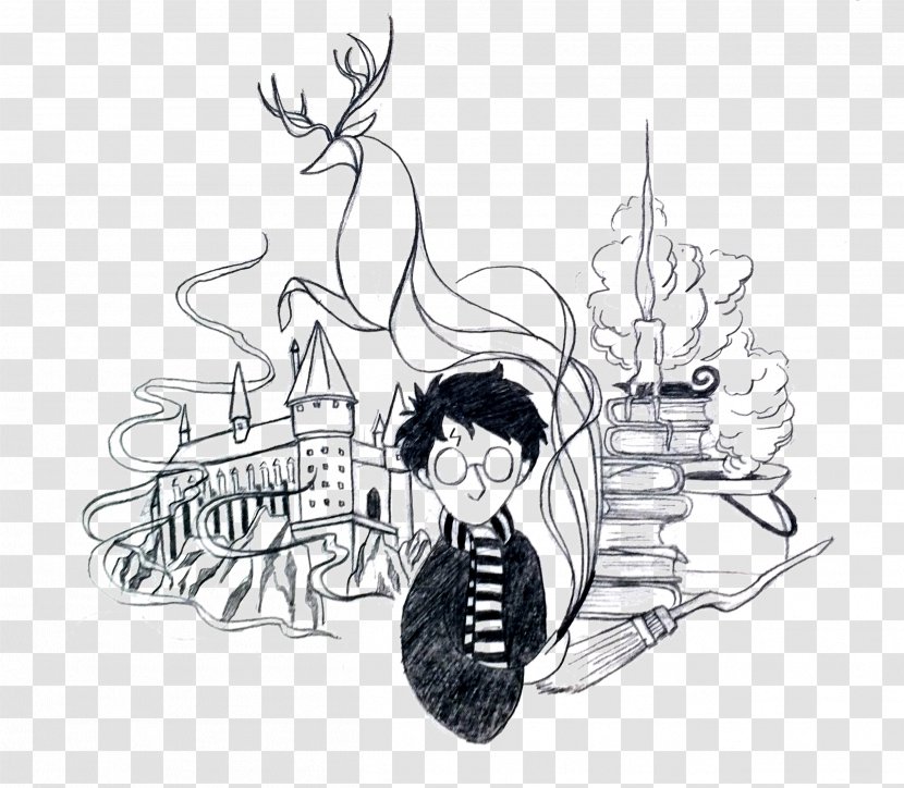 Harry Potter And The Philosopher's Stone Cursed Child Potter: Quidditch World Cup Drawing - Monochrome - BEATRIX POTTER Transparent PNG