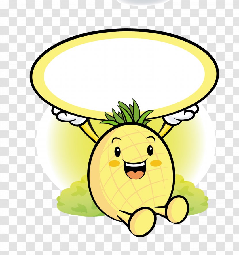 Pineapple Fruit Mascot Cartoon - Material Free To Pull Transparent PNG