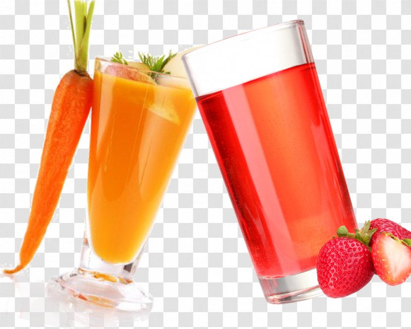 Strawberry Juice Carrot - Superfood - Healthy And Nutritious Transparent PNG