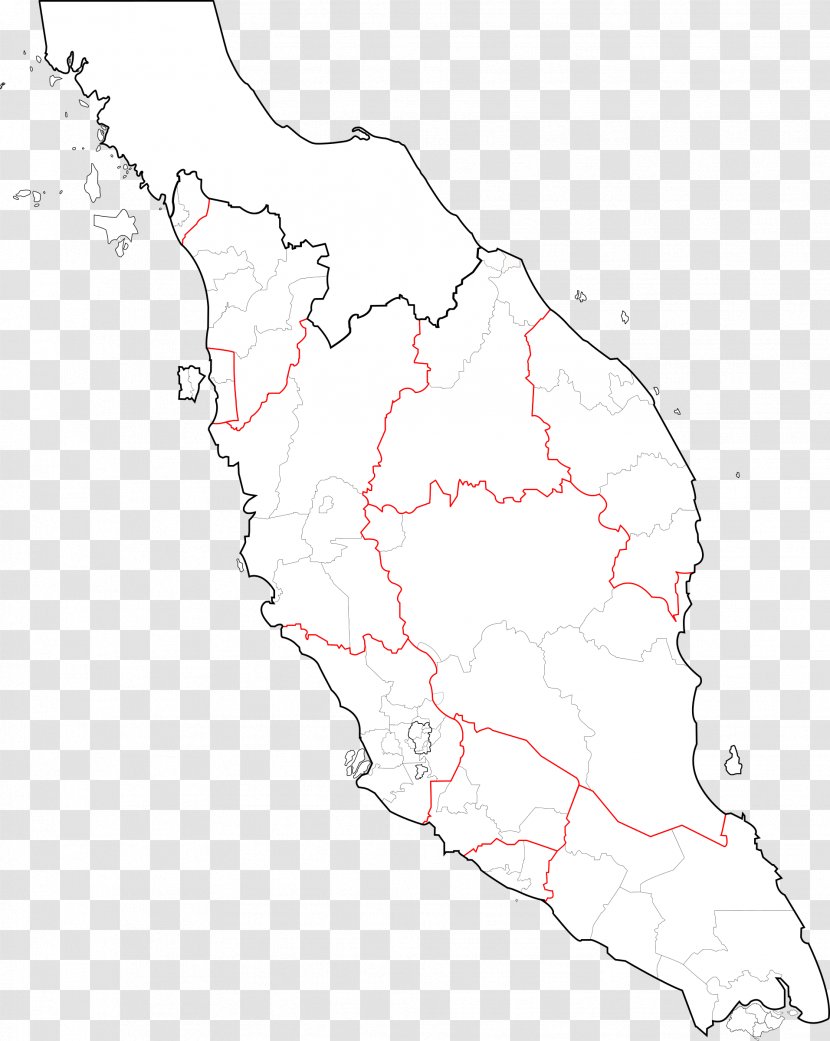 Peninsular Malaysia Map - Chart Transparent PNG