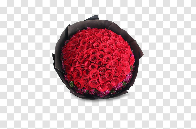 Shenyang Garden Roses Flower Bouquet Floristry - Rose Order - Flowers And A Handful Of Red Transparent PNG