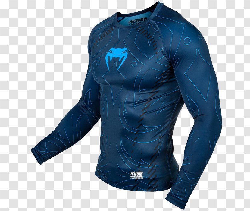 Venum Jersey Rash Guard Sleeve Clothing - By - Long-sleeved Transparent PNG