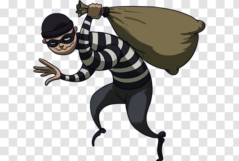 Robbery Theft Cartoon Drawing - Fictional Character - Thief Transparent PNG