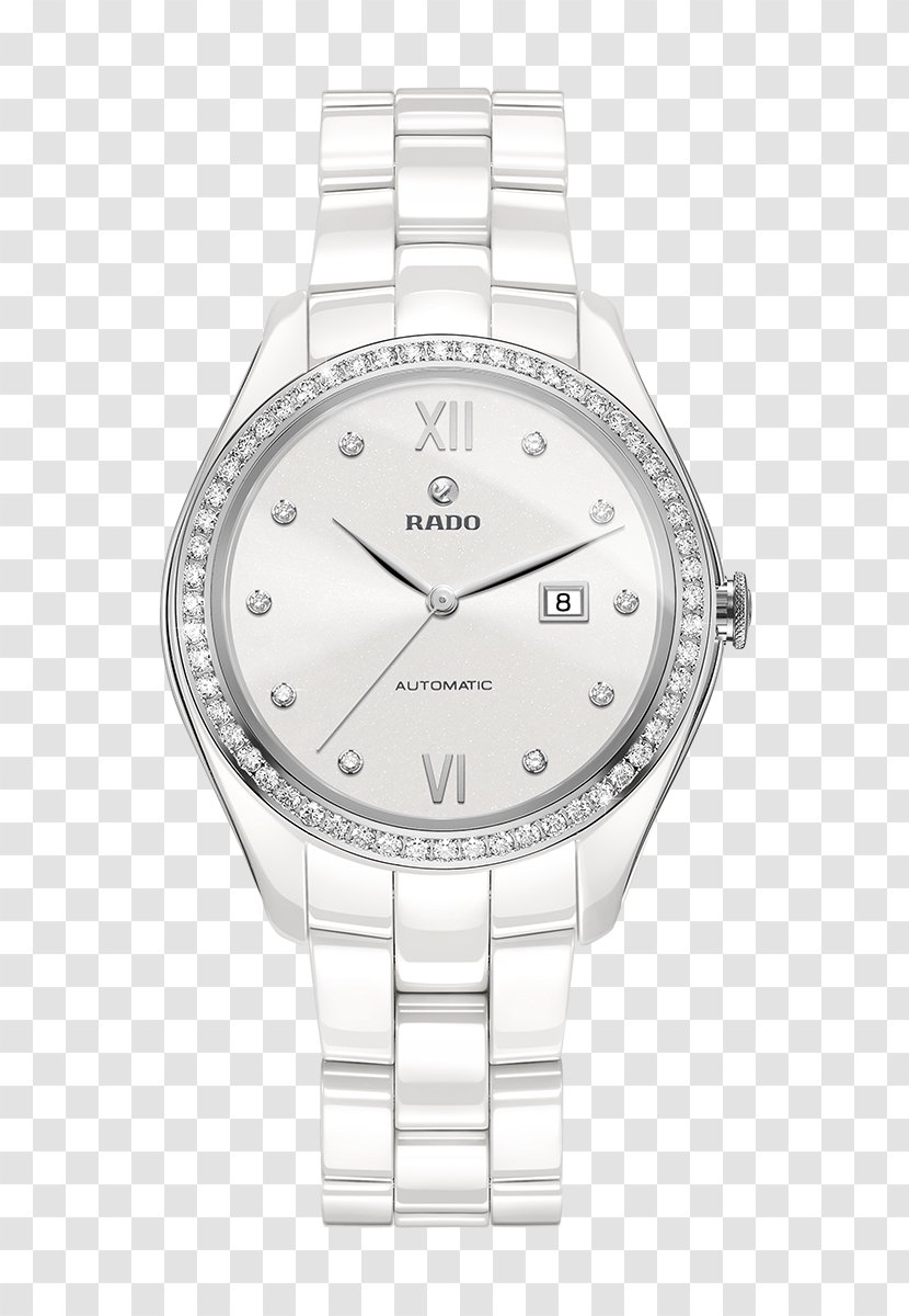 Automatic Watch Diamond Tissot Armani - Platinum - Radar Mechanical White Pearl Watches Female Form Transparent PNG