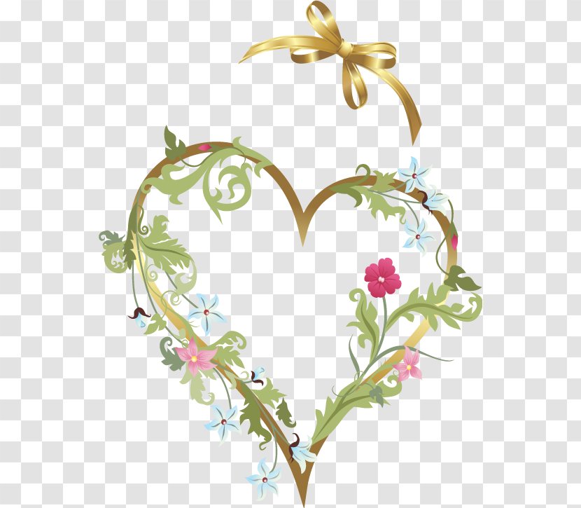 Flower Heart Valentine's Day Clip Art - Tree - Flowers Love Bow Decoration Transparent PNG