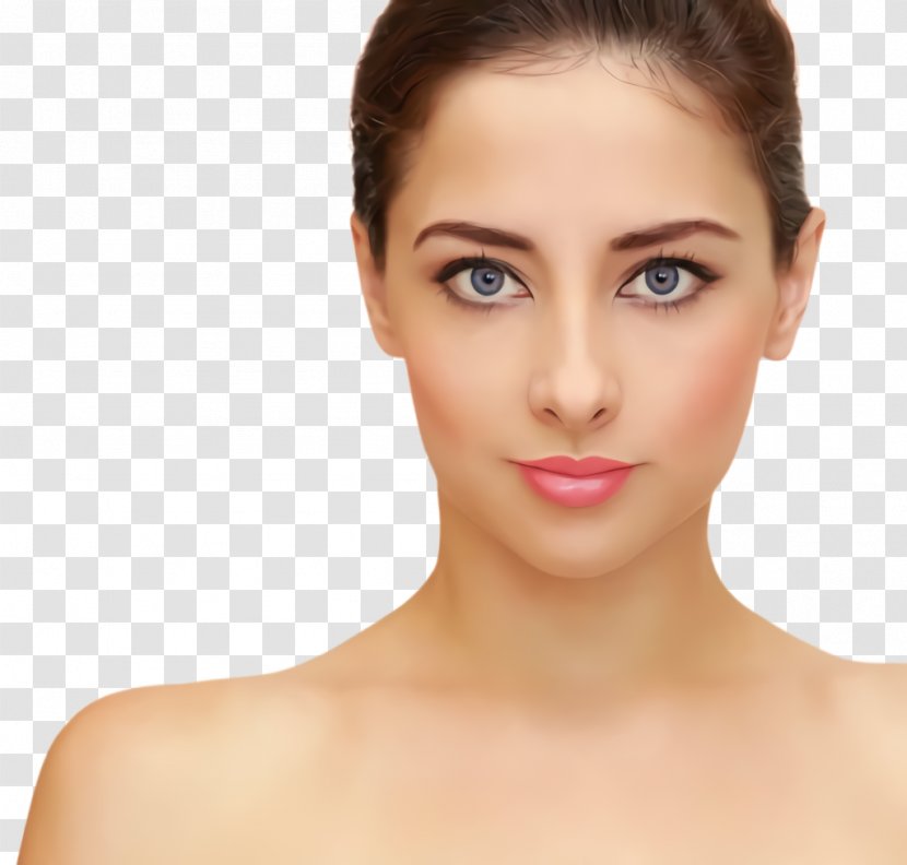 Face Hair Eyebrow Skin Cheek - Nose - Beauty Forehead Transparent PNG