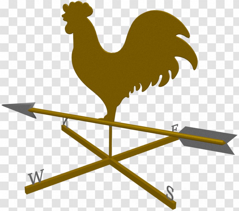Rooster North Weather Vane Classical Compass Winds Rose - Chicken Transparent PNG