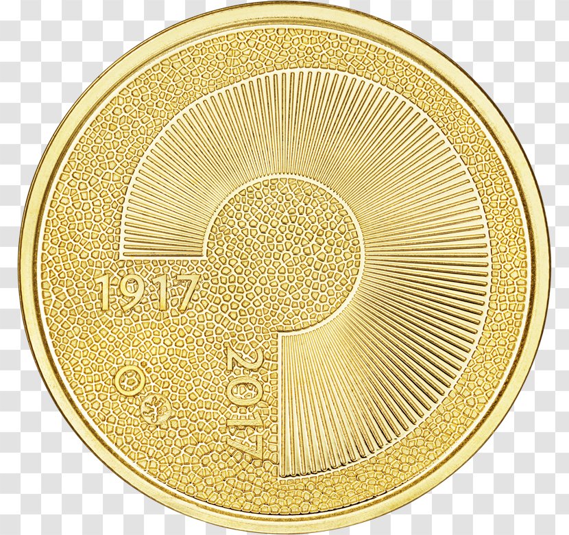 Suomi Finland 100 Coin Gold Mint Of - Brass Transparent PNG