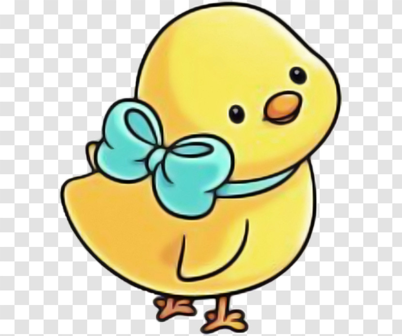 Yellow Cartoon Line Happy Rubber Ducky Transparent PNG