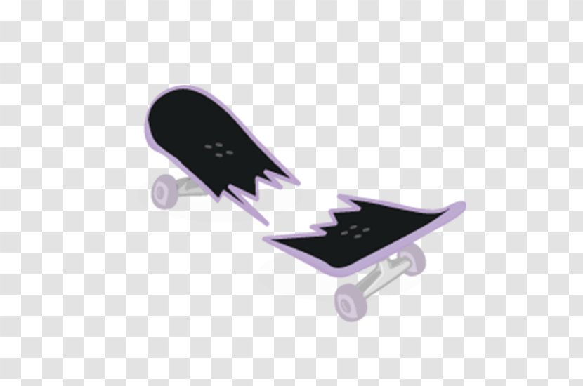 Skateboarding Icon - Skateboard - Broken Transparent PNG