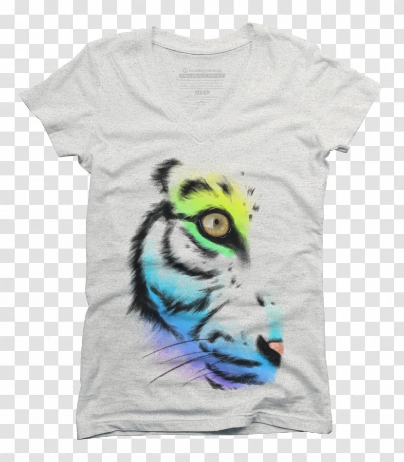 T-shirt Tiger Art - Painting Transparent PNG