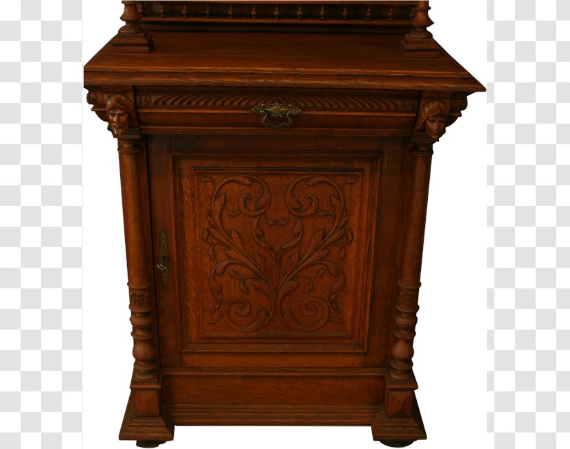 Bedside Tables Chiffonier Wood Stain Antique Carving Transparent PNG