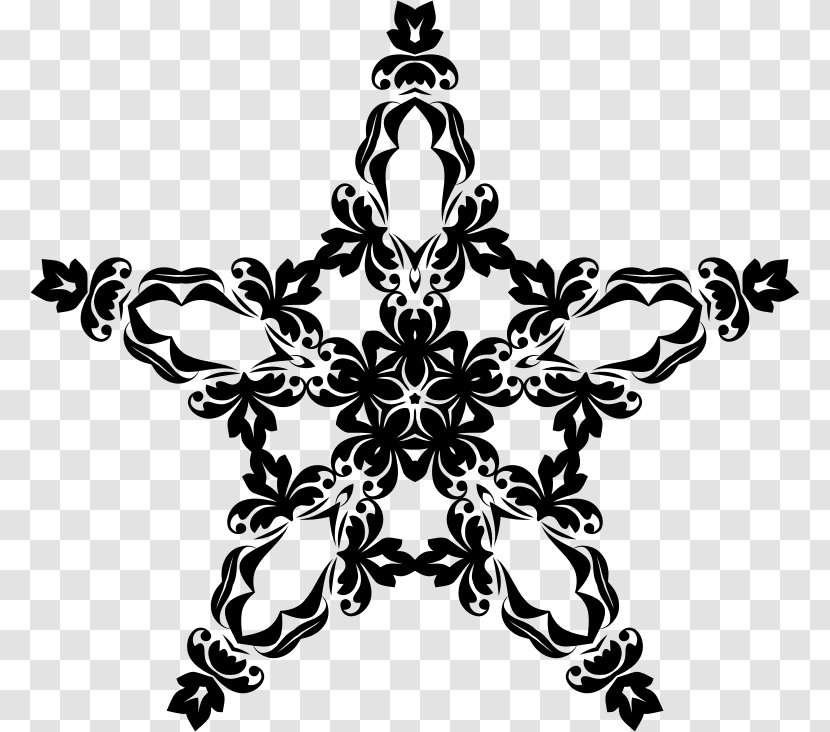 Black And White Visual Arts Ornament - Symmetry - Ornamental Transparent PNG