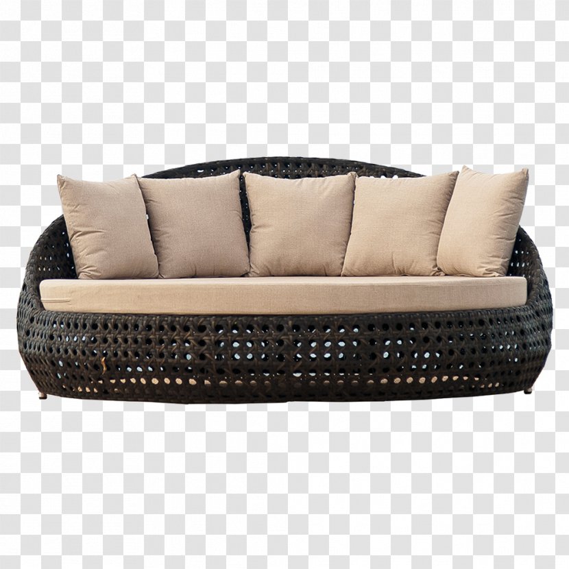 Daybed Couch Chaise Longue Rattan Furniture - Throw Pillows - Chair Transparent PNG