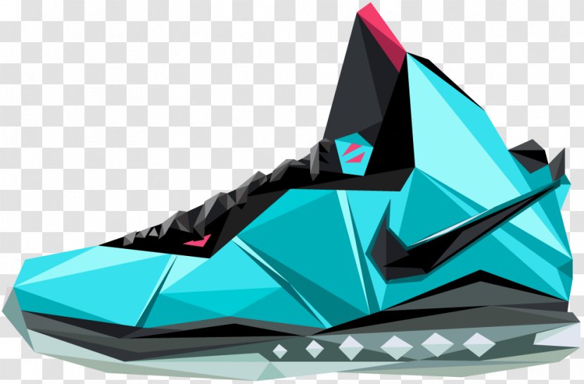 Nike Shoe Sneakers Athlete Footwear - Azure Transparent PNG