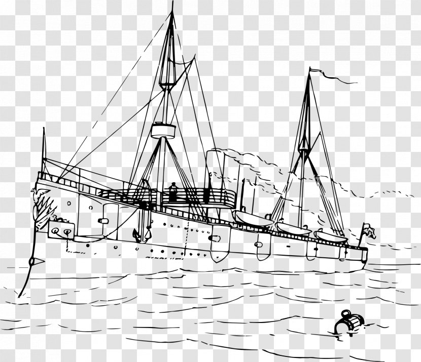 Ship Drawing Steamboat - Galleon - Steamship Transparent PNG
