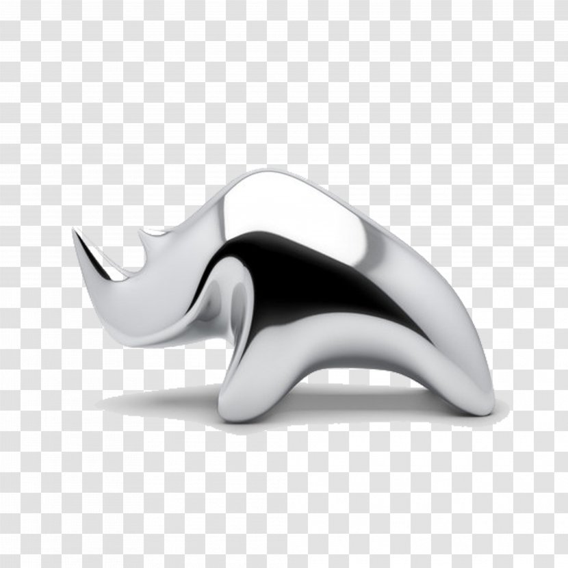 Rhinoceros Sculpture Minimalism Industrial Design - Black And White - Abstract Art Utensils Transparent PNG