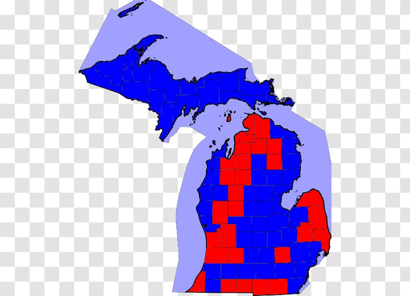 Flag Of Michigan Map - Fictional Character Transparent PNG