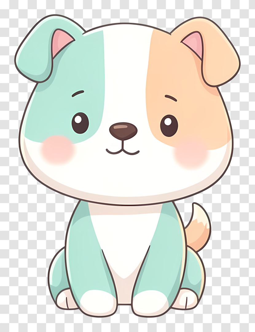 Pastel Sitting Puppy Transparent PNG