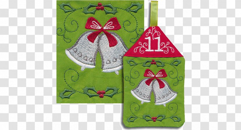 Christmas Ornament Textile Green - Countdown Transparent PNG