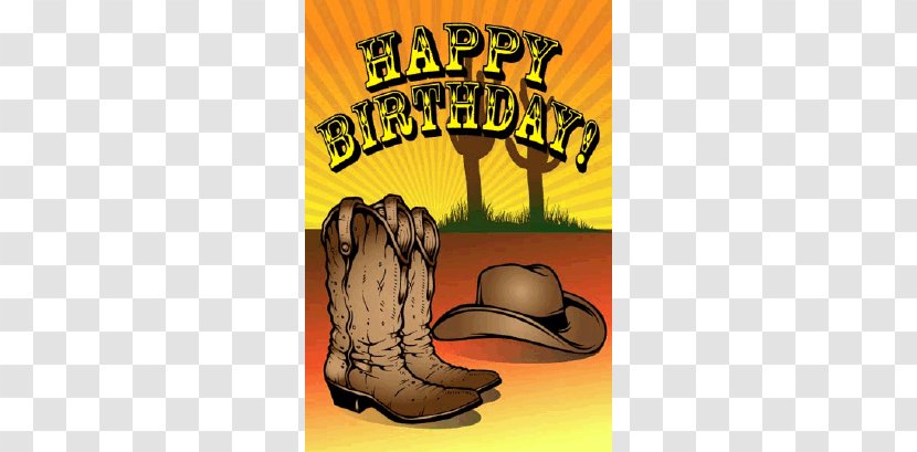 Birthday Cowboy Greeting Card Western Clip Art - Cliparts Transparent PNG