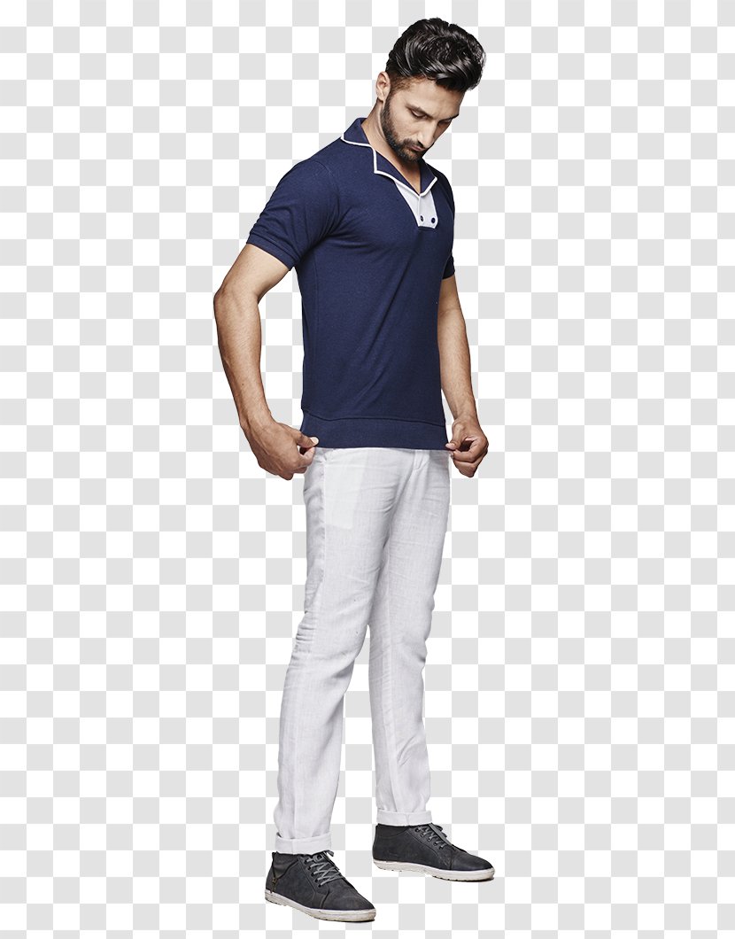 T-shirt Jeans Royal Blue Polo Shirt - White Transparent PNG