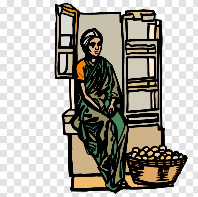 Window Sitting Illustration - Woman - At The On Rest Transparent PNG