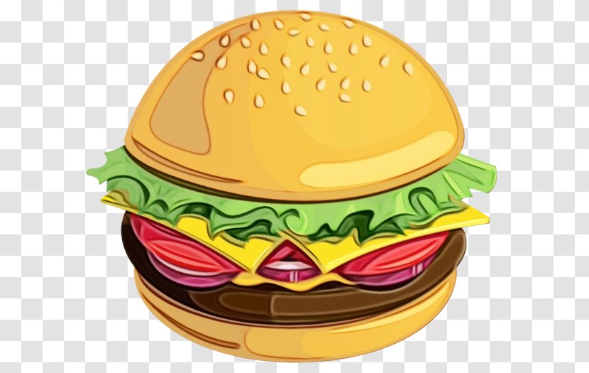 Junk Food Cartoon - Hamburger - Dish Side Transparent PNG
