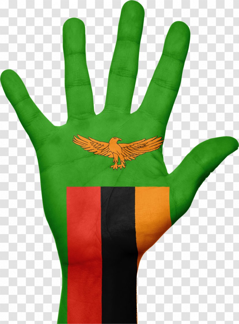 Flag Of Zambia Information - Map - Glove Transparent PNG
