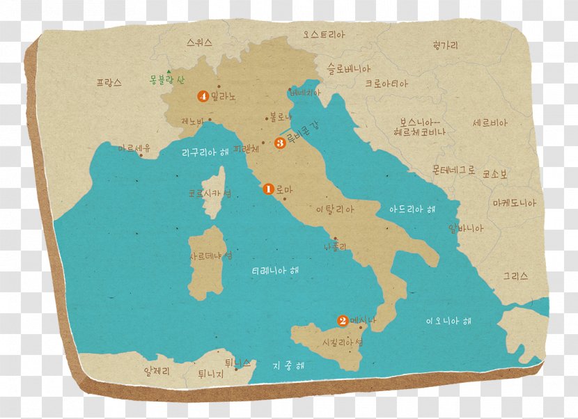Italian Peninsula Tiber Cuisine Northern Italy Unification - Map - Ncc Transparent PNG