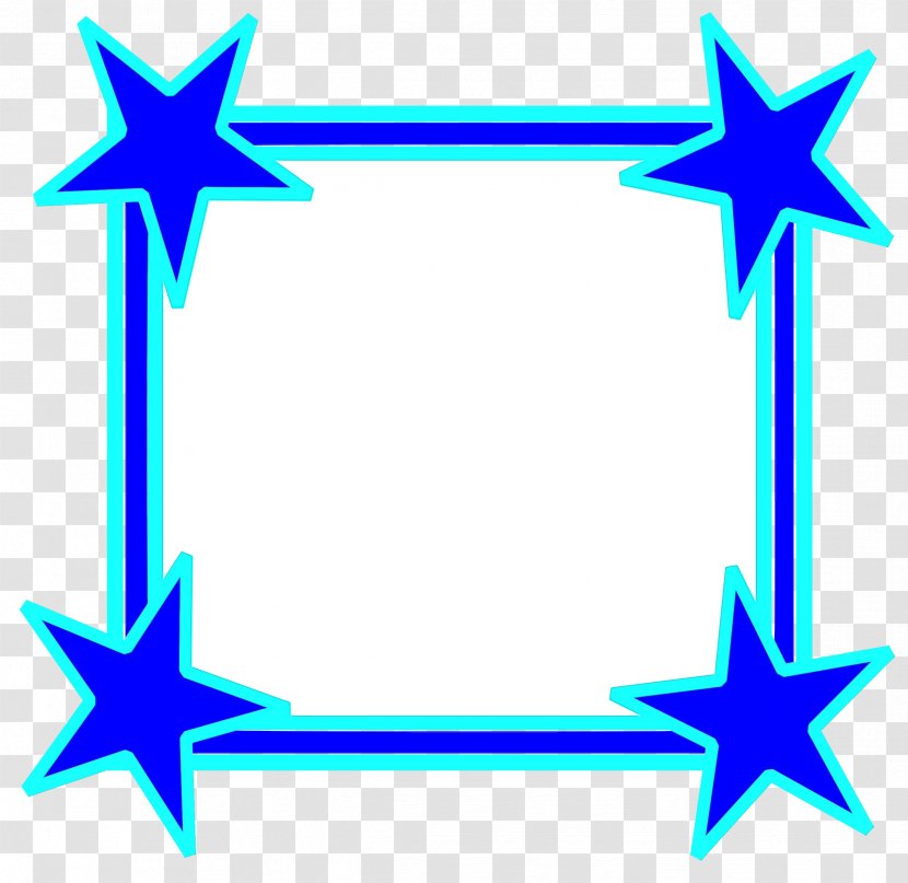 Blue Background Frame - Star Picture - Electric Transparent PNG