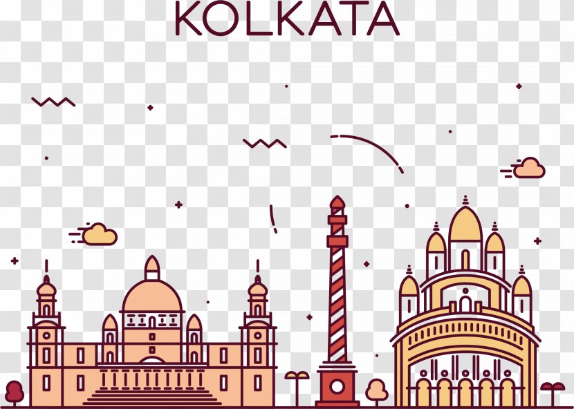Kolkata Stock Illustration Skyline - Text - Calcutta Vector Transparent PNG