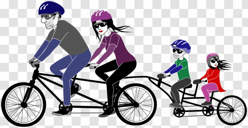 Tandem Bicycle Cycling Family Safety - Sports Equipment - Pic Transparent PNG