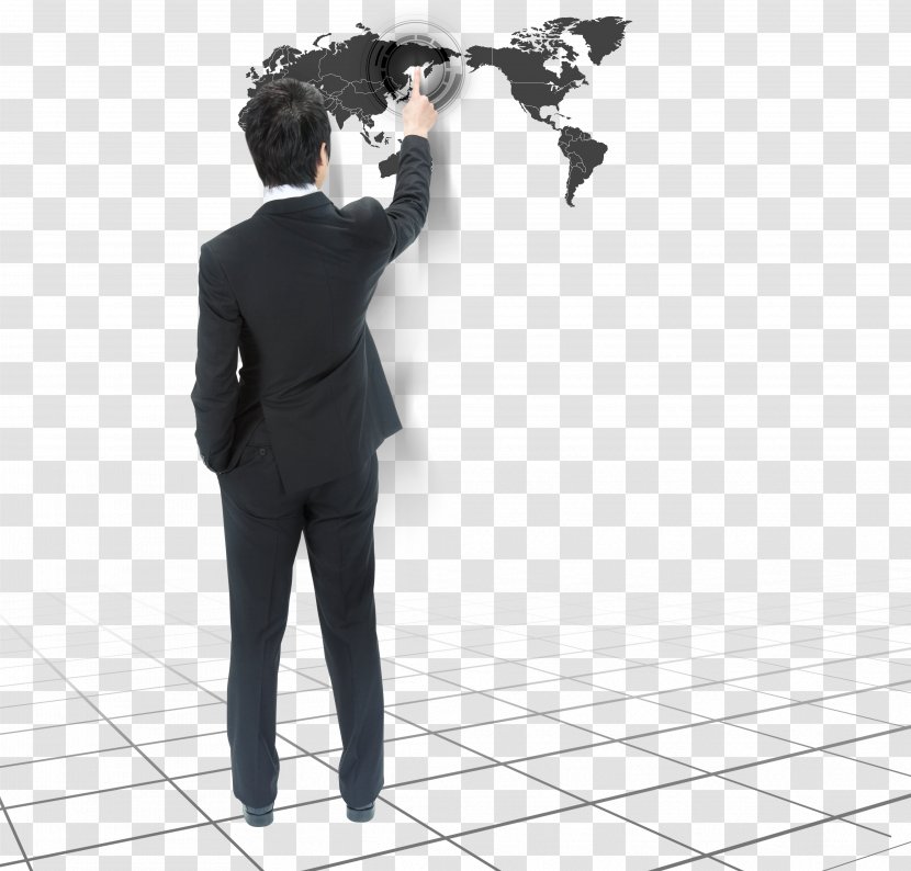 World Map Illustration - Wall Decal - Man Finger Transparent PNG