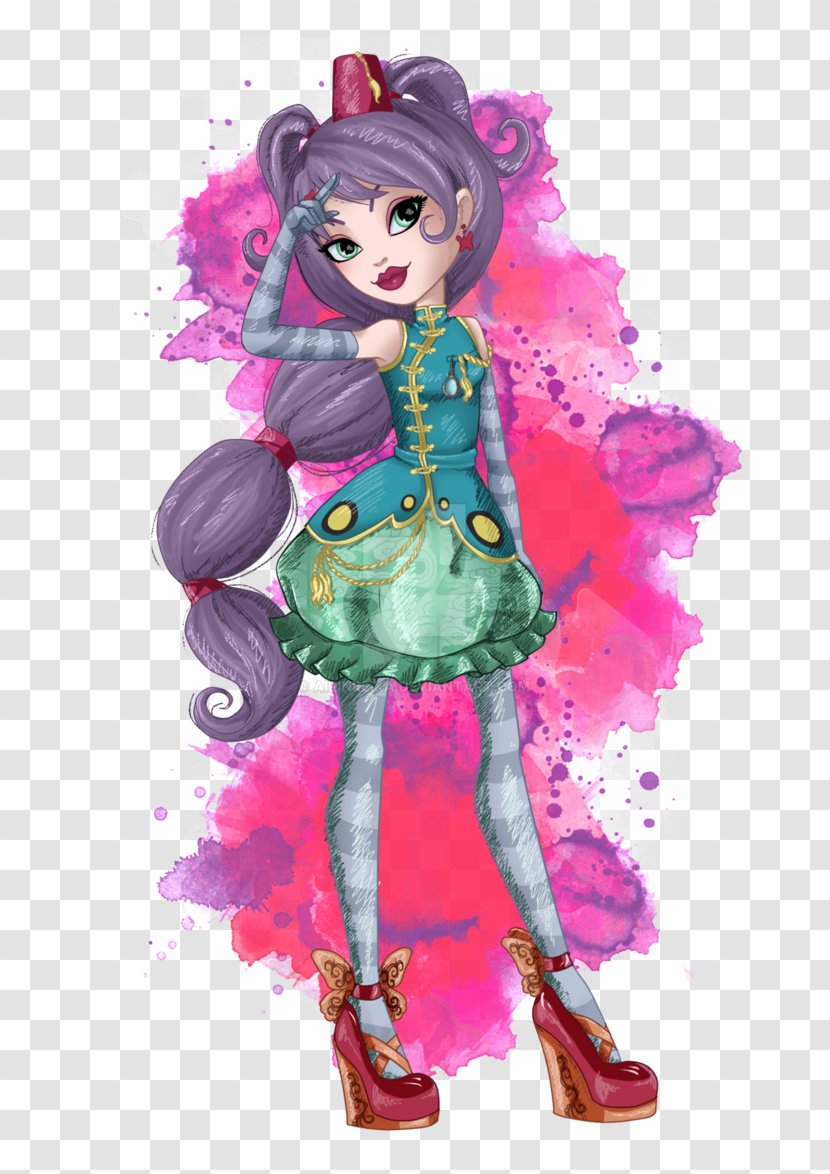 Fashion Illustration Art Magenta Violet - Cartoon - Alice In Wonderland Transparent PNG