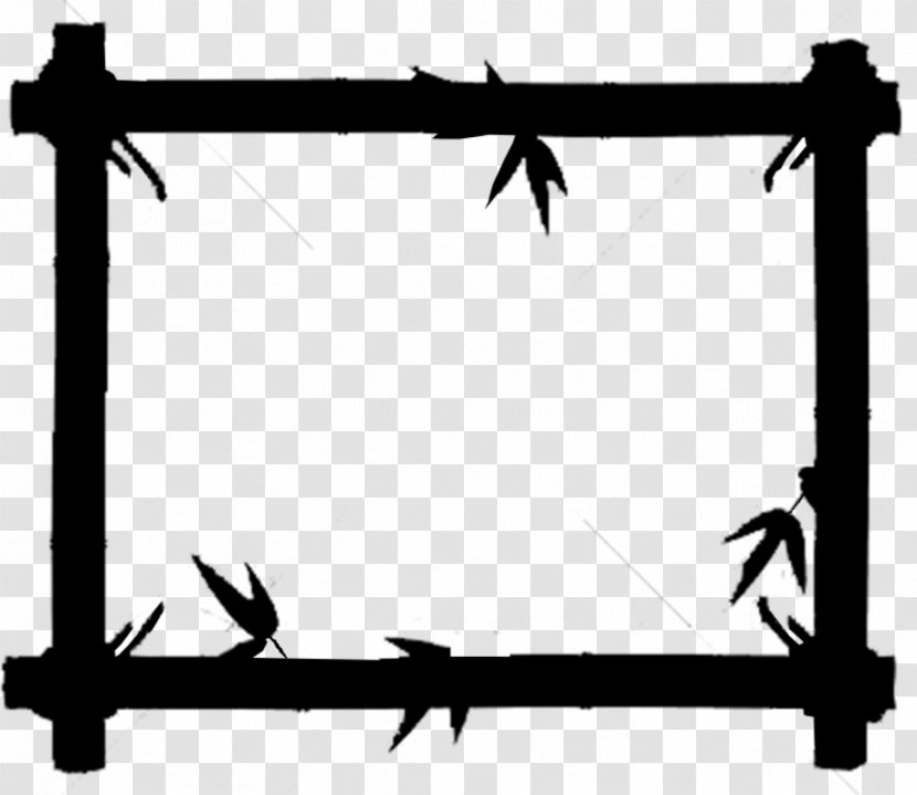 Barbed Wire Black & White - Branching - M Clip Art Silhouette Picture Frames Transparent PNG